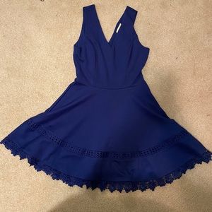 Francesca’s Blue V Neck Dress